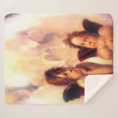 Couverture Sherpa Paire d'anges Putti (Devant (Horizontal))