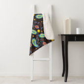 Couverture Sherpa Paisley Dreidels Sherpa Hanoukka Blanche/Moyen (En situation)