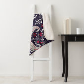 Couverture Sherpa Paisley indien traditionnel, motif sans soudure. (En situation)