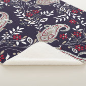 Couverture Sherpa Paisley indien traditionnel, motif sans soudure. (3/4)