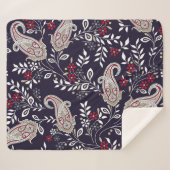 Couverture Sherpa Paisley indien traditionnel, motif sans soudure. (Devant (Horizontal))