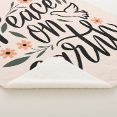 Couverture Sherpa Paix sur Terre Design Floral (3/4)