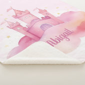 Couverture Sherpa Palais des filles sur l'aquarelle Cloud rose (3/4)