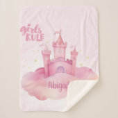 Couverture Sherpa Palais des filles sur l'aquarelle Cloud rose (Devant)