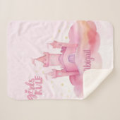 Couverture Sherpa Palais des filles sur l'aquarelle Cloud rose (Devant (Horizontal))