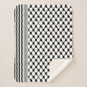 Couverture Sherpa Palestinienne Hatta Keffiyeh Kufiya Folk (2 Motifs (Devant)
