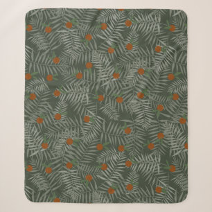 Couverture Sherpa Palm Feuilles & Oranges