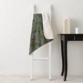 Couverture Sherpa Palm Feuilles & Oranges (En situation)