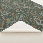 Couverture Sherpa Palm Feuilles & Oranges (3/4)