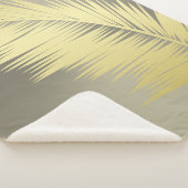 Couverture Sherpa Palm Tropical d'or feuille (3/4)
