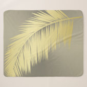Couverture Sherpa Palm Tropical d'or feuille (Devant (Horizontal))
