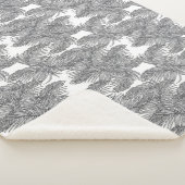 Couverture Sherpa Palme du désert noir et blanc (3/4)