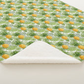 Couverture Sherpa Palmettes et ananas tropicaux (3/4)