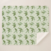 Couverture Sherpa Palmettes tropicales (Devant (Horizontal))