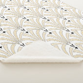 Couverture Sherpa Palmettos noirs d'art déco des années 1920 et (3/4)