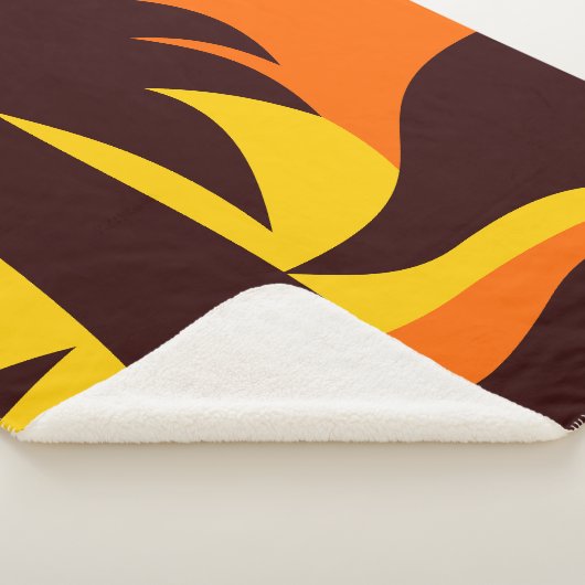 Couverture Sherpa Palmier En Réglant Soleil Sur Ciel Orange (3/4)