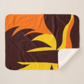 Couverture Sherpa Palmier En Réglant Soleil Sur Ciel Orange (Devant (Horizontal))