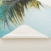 Couverture Sherpa Palmier vert sous ciel bleu (3/4)
