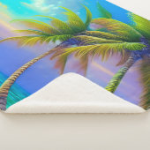 Couverture Sherpa Palmiers à la tombée de nuit Tropical (3/4)