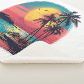 Couverture Sherpa Palmiers et plage (3/4)