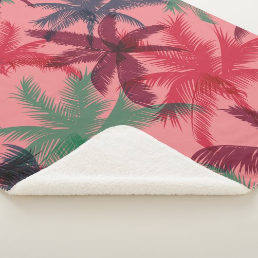 Couverture Sherpa Palmiers sans couture motif (3/4)