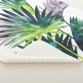 Couverture Sherpa Palmiers Twilight - Franges de palmiers (3/4)