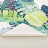Couverture Sherpa Palmiers Twilight - Palmiers Feuilles (3/4)