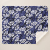 Couverture Sherpa Palms d'Indigo (Devant (Horizontal))
