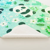Couverture Sherpa Panda Bear Motif Vert Imprimer (3/4)