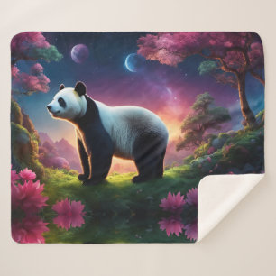Couverture Sherpa Panda dans un jardin d'Imaginaires