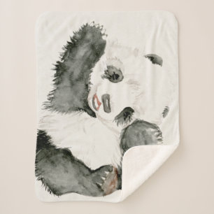 Couverture Sherpa Panda de bébé mignon et velu
