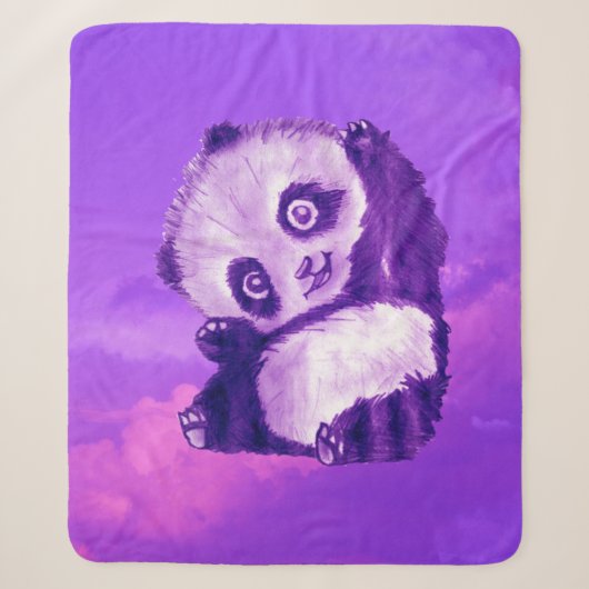 Couverture Sherpa Panda drôle (Devant)