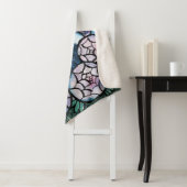 Couverture Sherpa Panda Ours Violet Fleurs Amateurs de la nature (En situation)