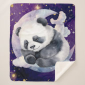 Couverture Sherpa Panda rêvé sur la lune (Devant)
