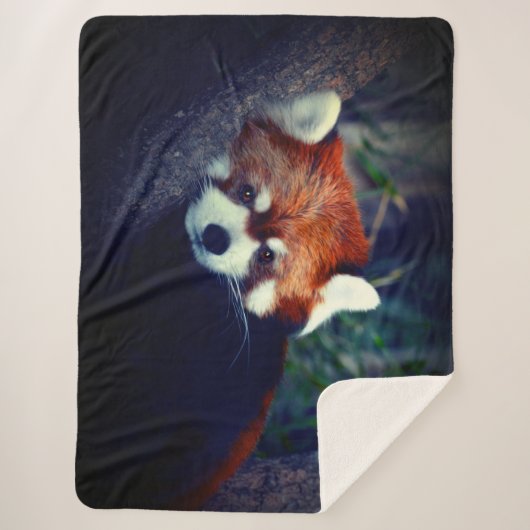Couverture Sherpa Panda rouge (Devant)