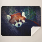 Couverture Sherpa Panda rouge (Devant (Horizontal))