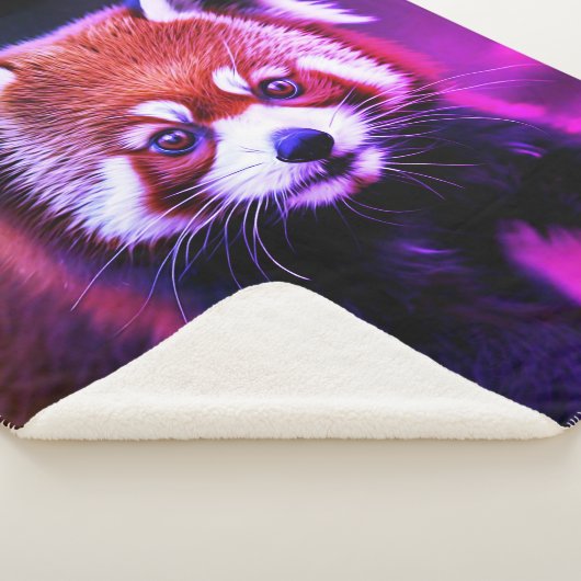 Couverture Sherpa Panda rouge (3/4)