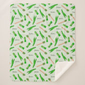 Couverture Sherpa Pandan Leaf Pattern Fleece Blanket (Devant)