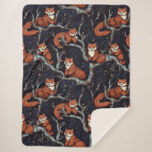 Couverture Sherpa Pandas rouges dans les arbres (Devant)