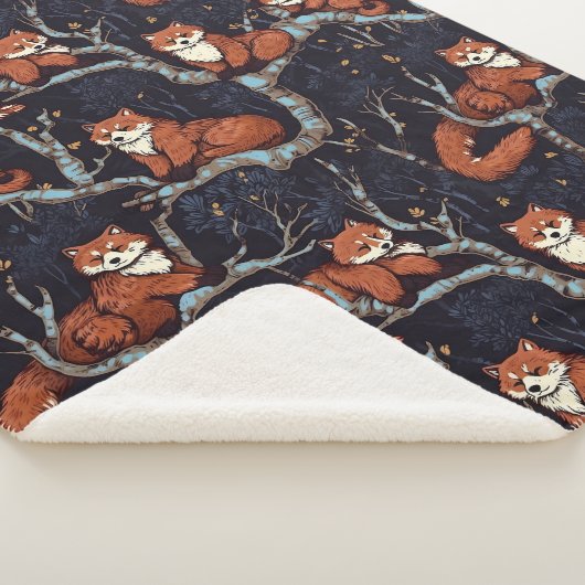 Couverture Sherpa Pandas rouges dans les arbres (3/4)