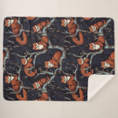 Couverture Sherpa Pandas rouges dans les arbres (Devant (Horizontal))