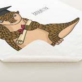 Couverture Sherpa Pangolin mignon diplômé dessin animé (3/4)