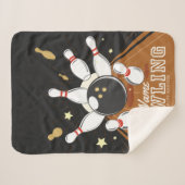 Couverture Sherpa Paniers à balles de Bowler personnalisées (Devant (Horizontal))