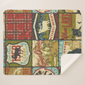 Couverture Sherpa Panneau d'aventure et symbole patchw des territoir (Devant (Horizontal))