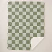 Couverture Sherpa Panneau de configuration Sage Green (Devant)