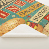 Couverture Sherpa Panneau métallique vintage Roadside Diner, diner,  (3/4)