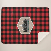 Couverture Sherpa Panneaux de bébé personnalisés de Buffalo (Devant (Horizontal))