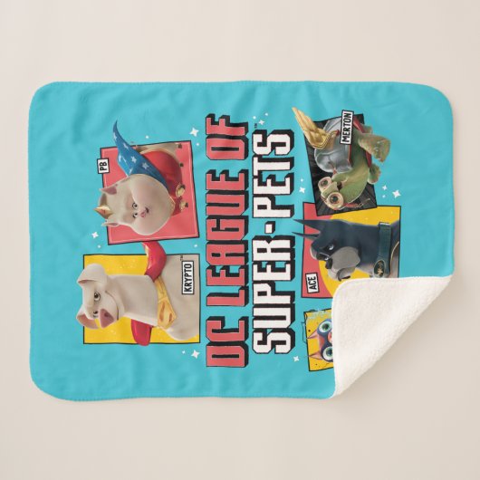 Couverture Sherpa Panneaux de caractères DC League of Super-Pets (Devant (Horizontal))