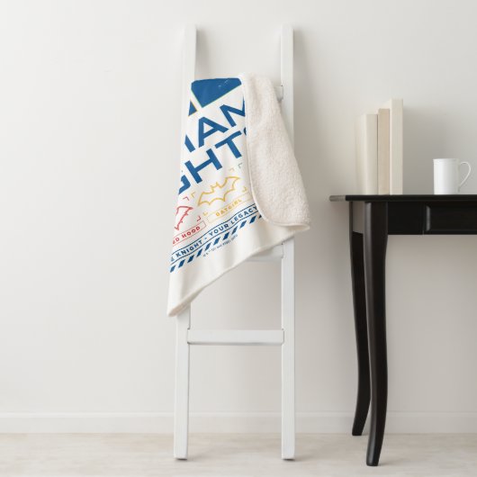 Couverture Sherpa Panneaux de visage Gotham Knights (En situation)