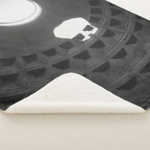 Couverture Sherpa Panthéon Crâne clair Rome Italie Noir et Blanc